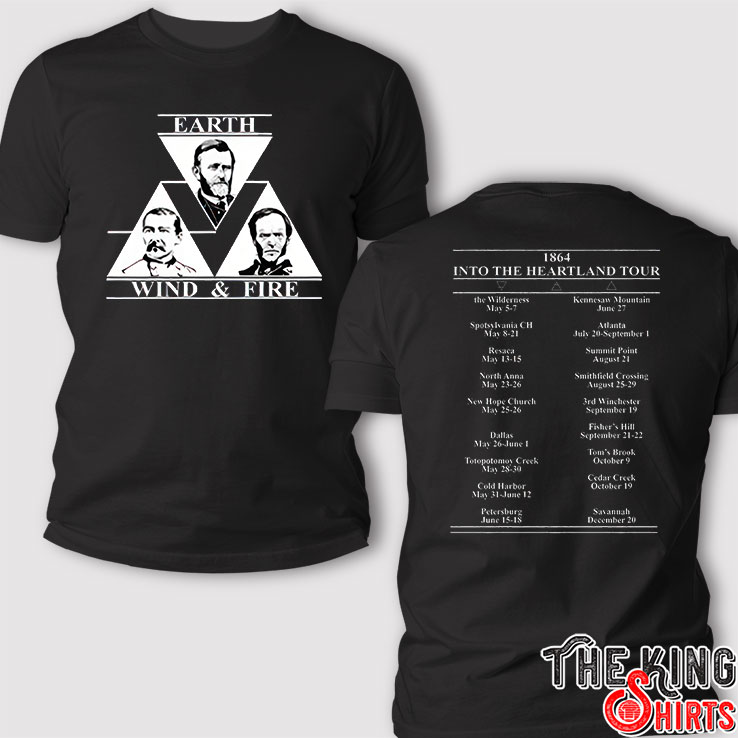 Civil War Earth Wind & Fire Sticker Grant, Sheridan, Sherman T Shirt