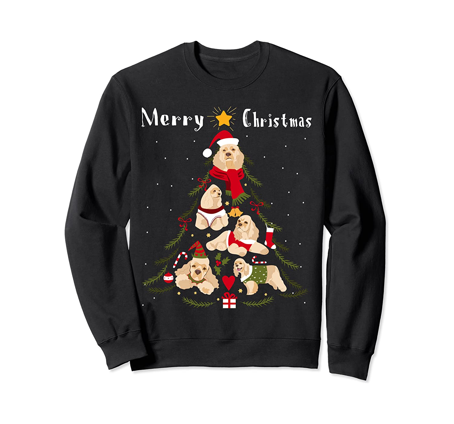 cocker spaniel christmas sweater