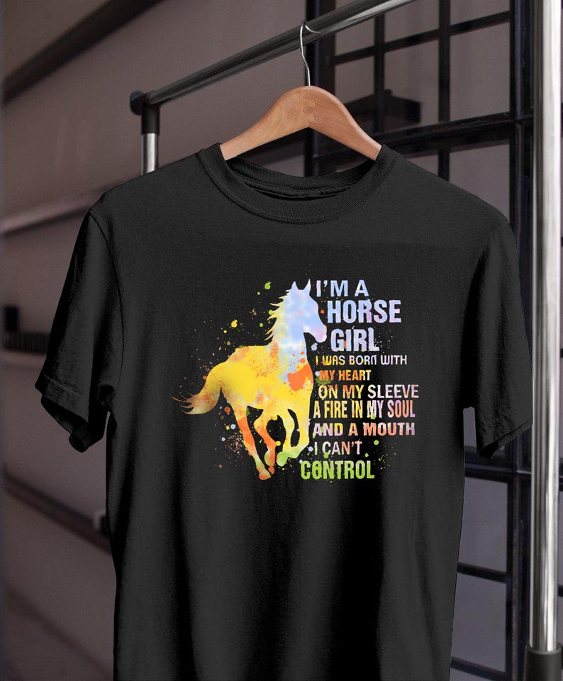 Colorful I'm A Horse Girl With Beautiful Soul T-shirt Sweatshirt Hoodie