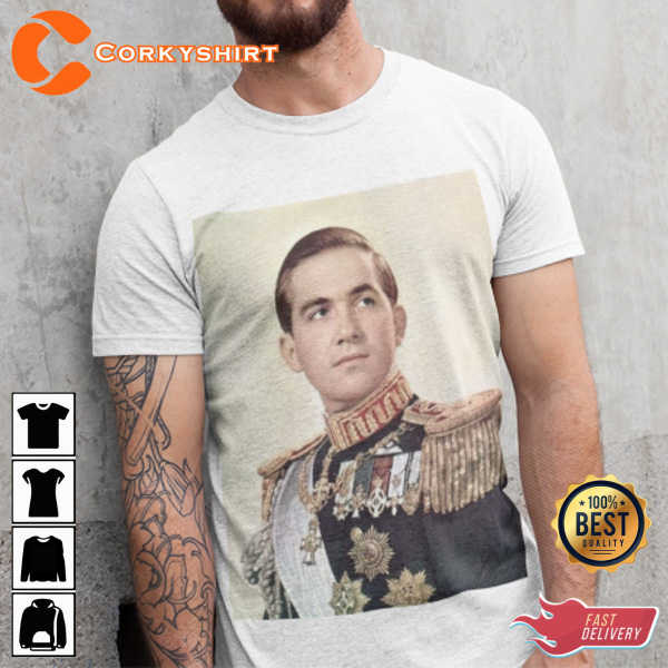 Constantine Ii – The Last King Of Greece Printed Shirt