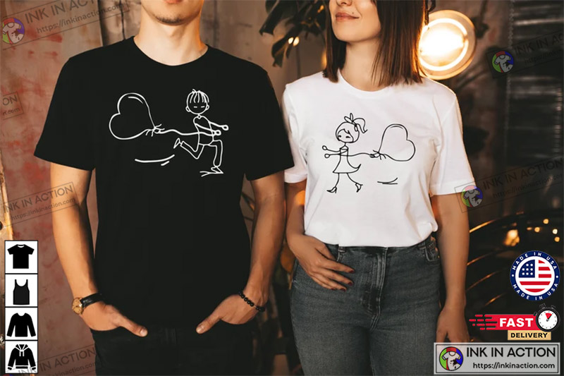Couple Bloon Shirt, Couple Shirt, Valentine’s Gift