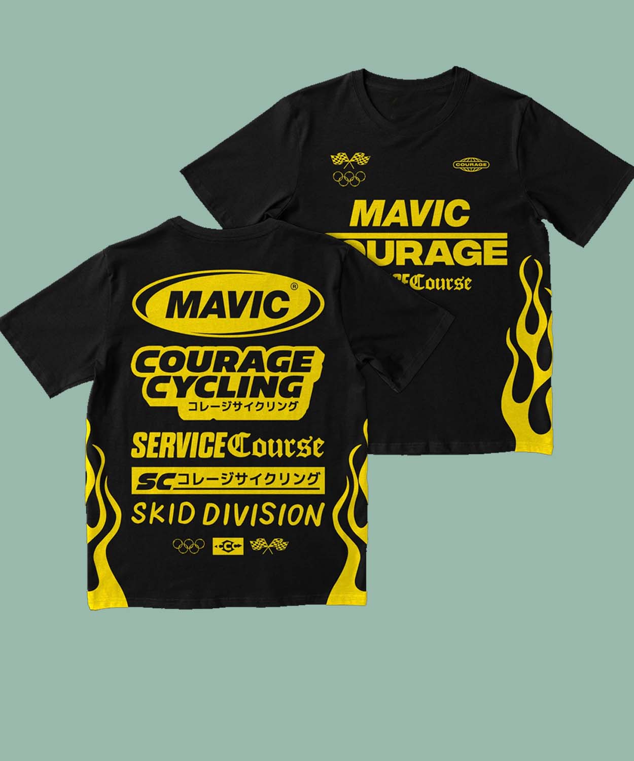 Courage Cycling Club Merch Mavic X Courage Back To The 90’s T-shirt