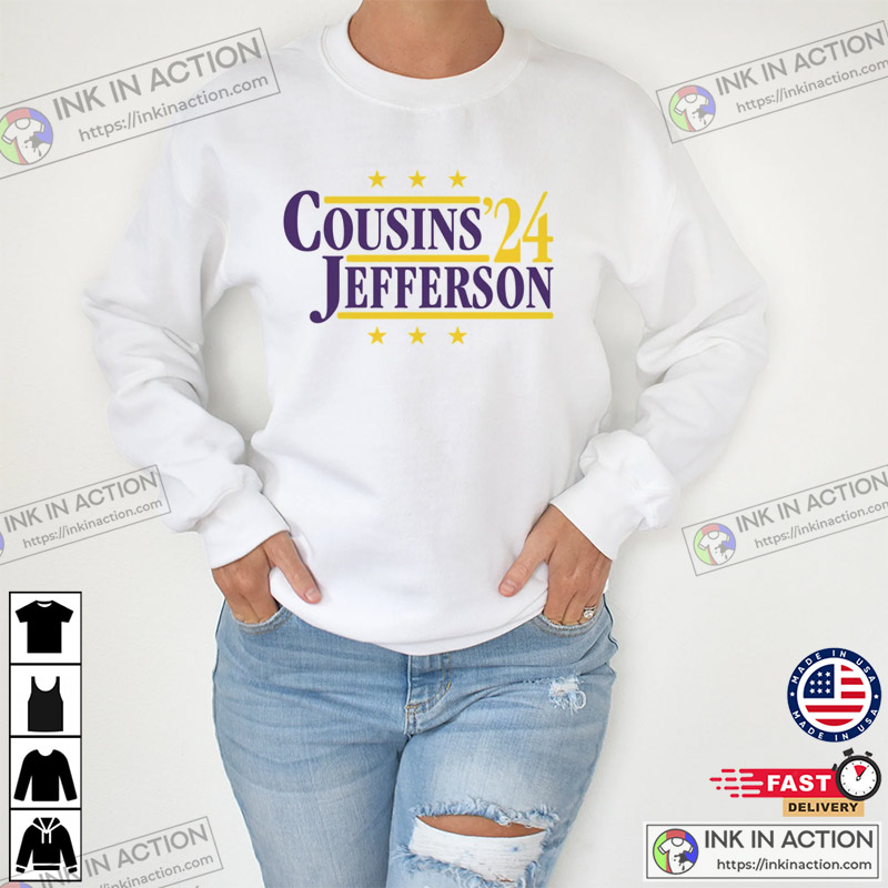 Cousins Vikings Jefferson ’24 Football T-shirt