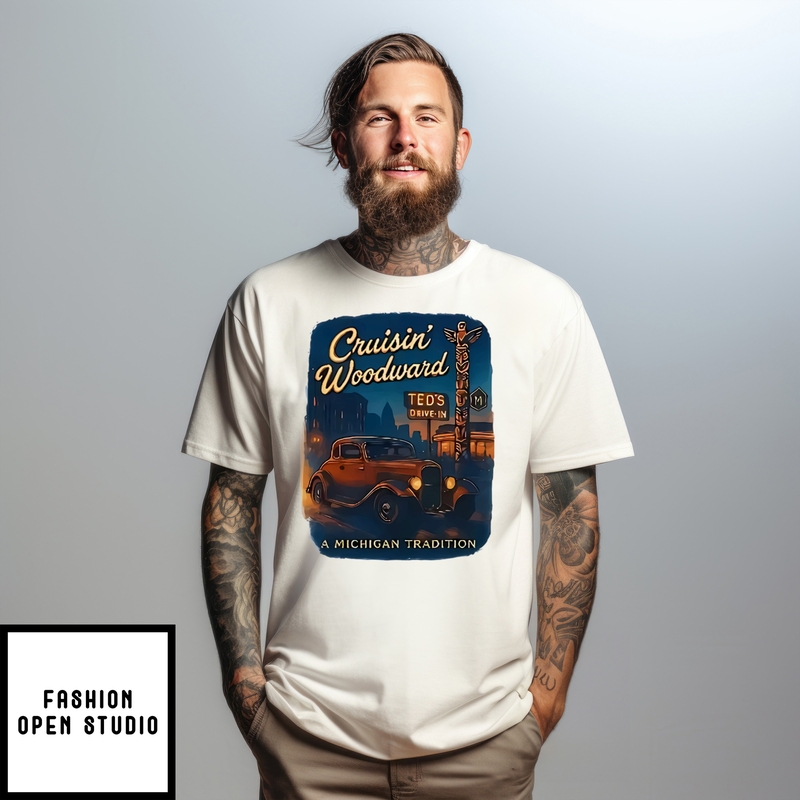 Crusin’ Woodwaard A Michigan Tradition Totem Pole Teds T-shirt