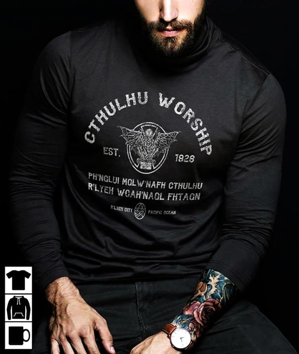 Cthulhu Worship Est 1928 Ph'nglui Mglw'nafh Cthulhu R'lyeh Wgah'nagl Fhtagn Shirt