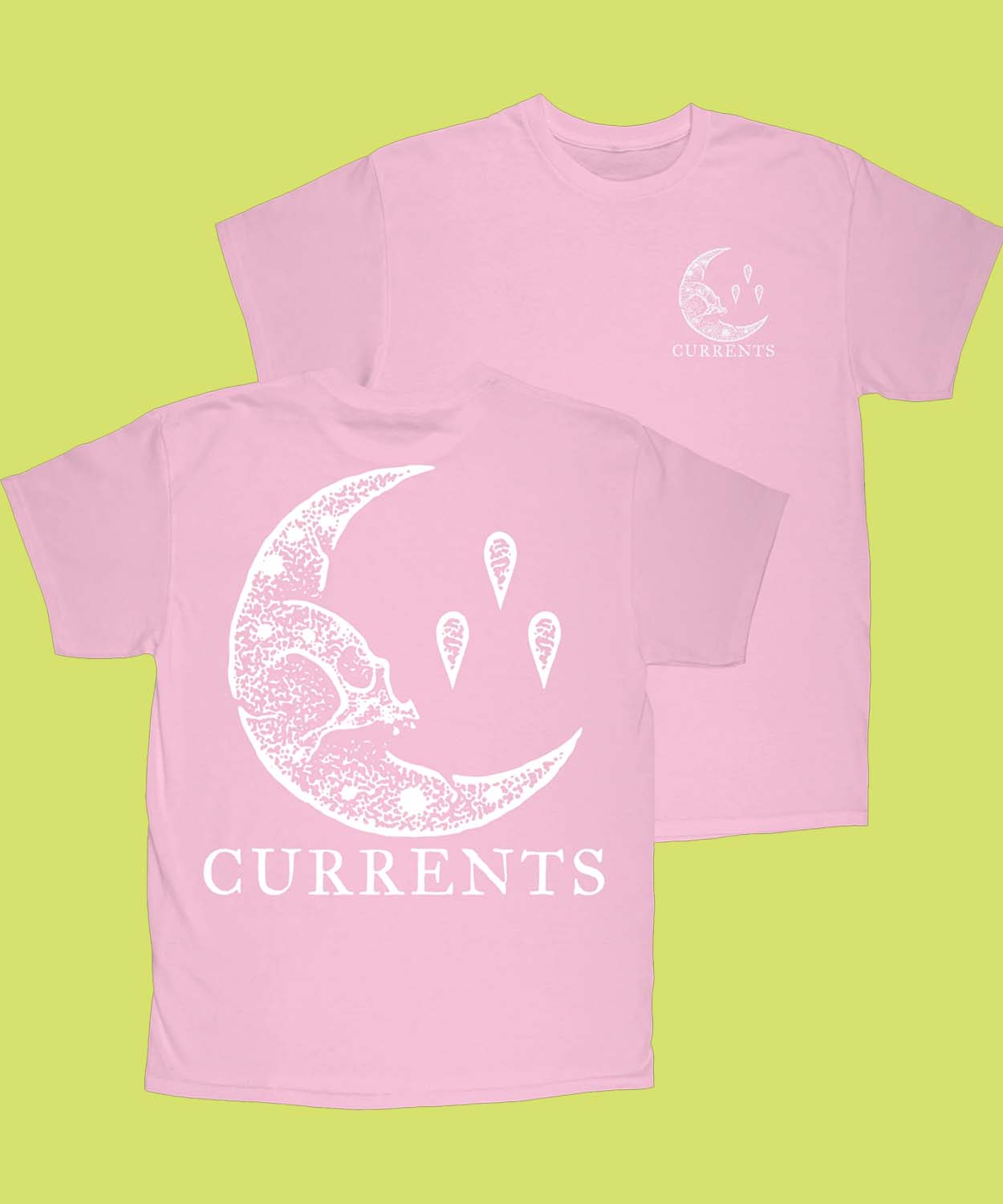 Currents Official Moon Logo T-shirt – Light Pink