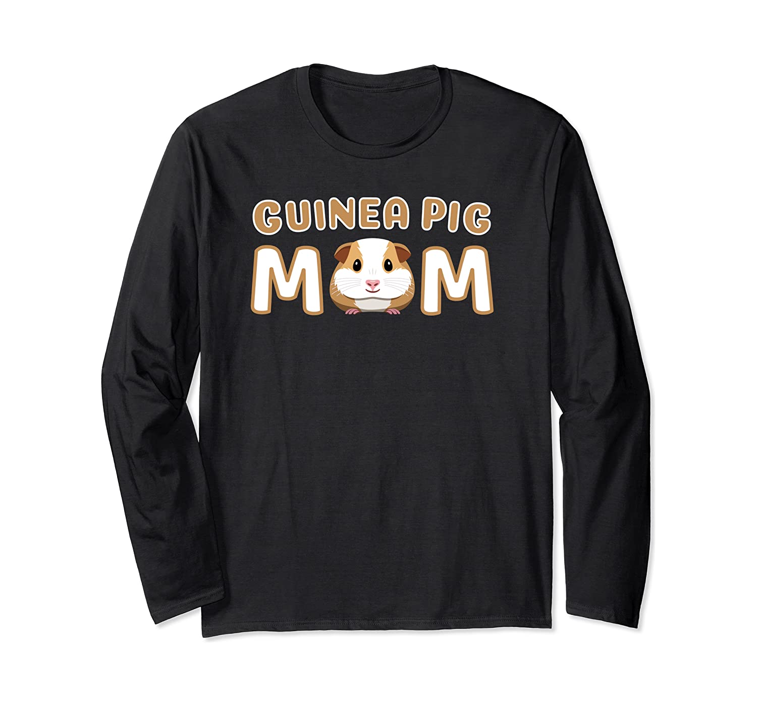 Cute Adorable Fun "guinea Pig Mom" Long Sleeve T-shirt
