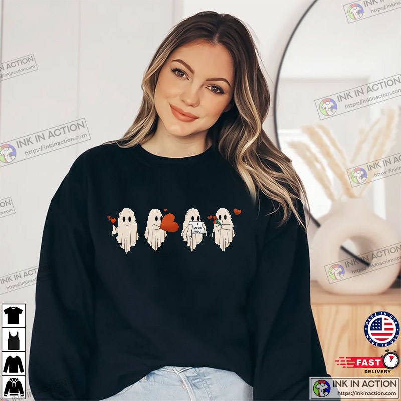 Cute Valentine Ghost T-shirt, Funny Valentine’s Day Shirt