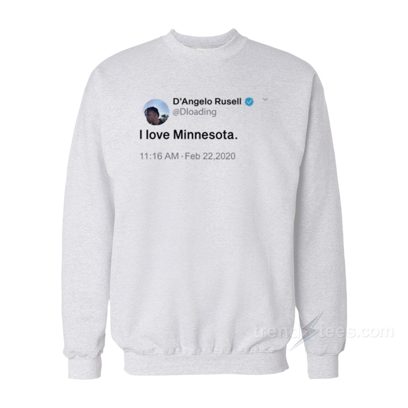 D'angelo Russell I Love Minnesota Sweatshirt