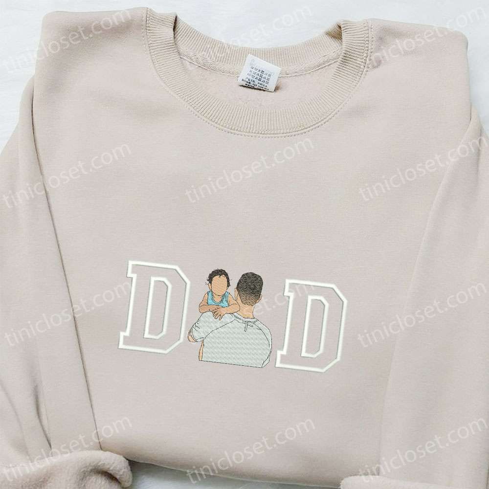 Dad And Baby Father’s Day Embroidered Shirt