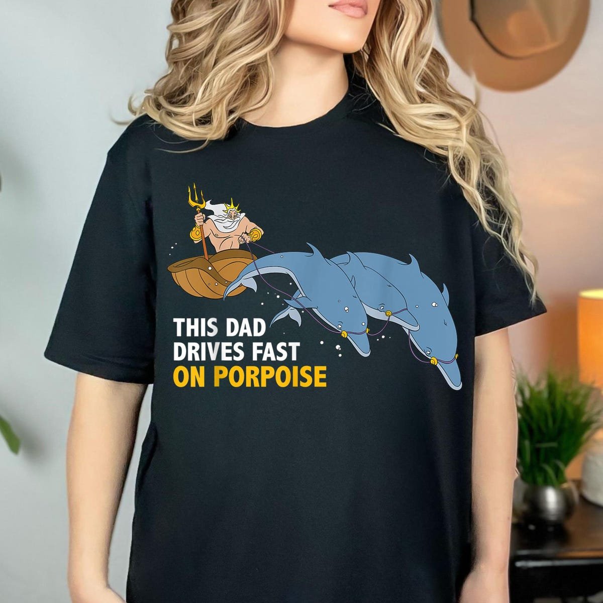 Dad Shirt King Triton Fast Porpoise Disney Little Mermaid Father's Day