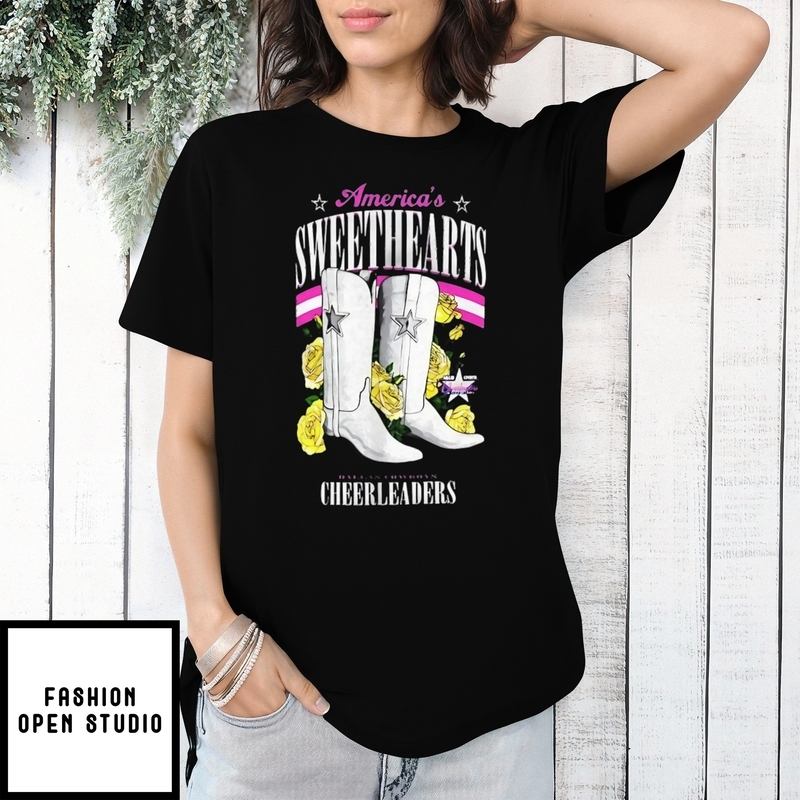 Dallas Cowboys Cheerleaders Women’s America’s Sweetheart Boots T-shirt