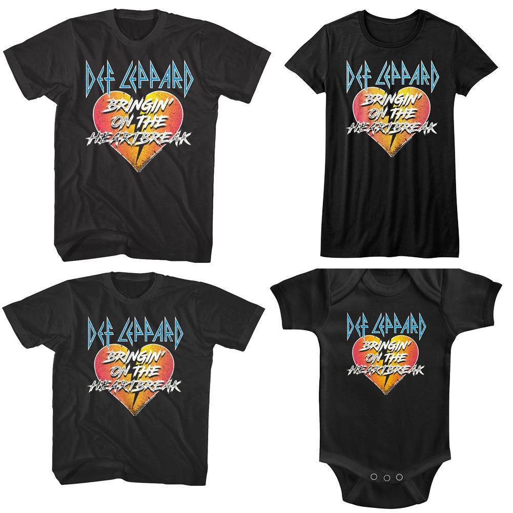 Def Leppard Bringin' On The Heartbreak Family T-shirt Set