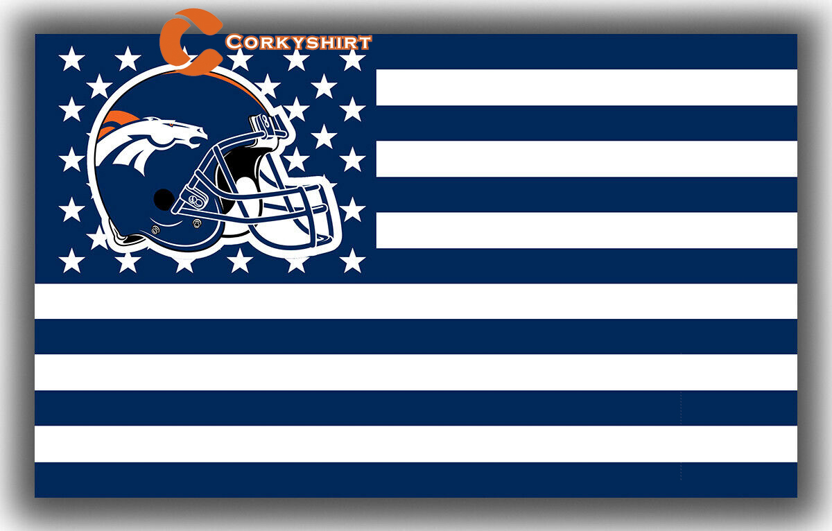 Denver Broncos Football Team Star&strip Flag