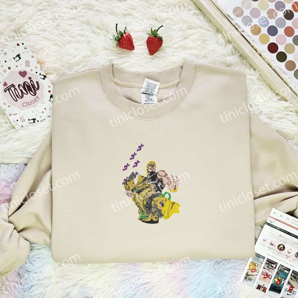 Dio Brando Jojo’s Bizarre Adventure Anime Embroidered Shirt