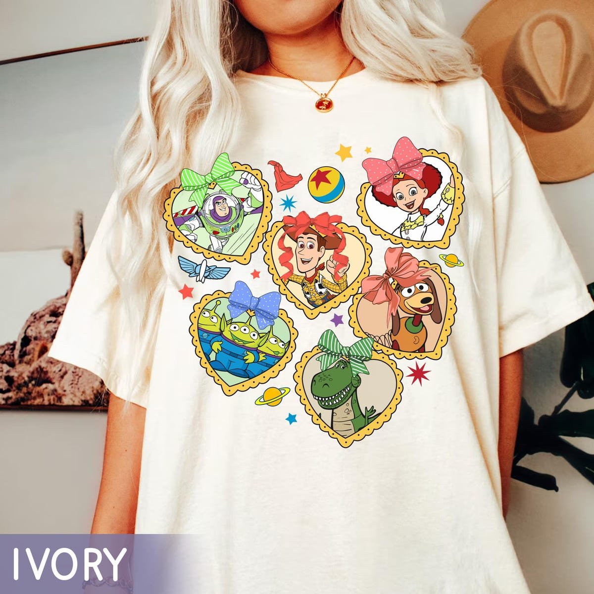 Disney Coquette Bow Locket Heart Shirt Toy Story Father's Day Gift