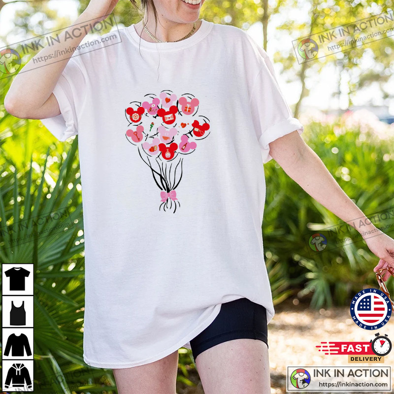 Disney Cute Valentine’s Shirt, Disney Balloon Valentine Tee