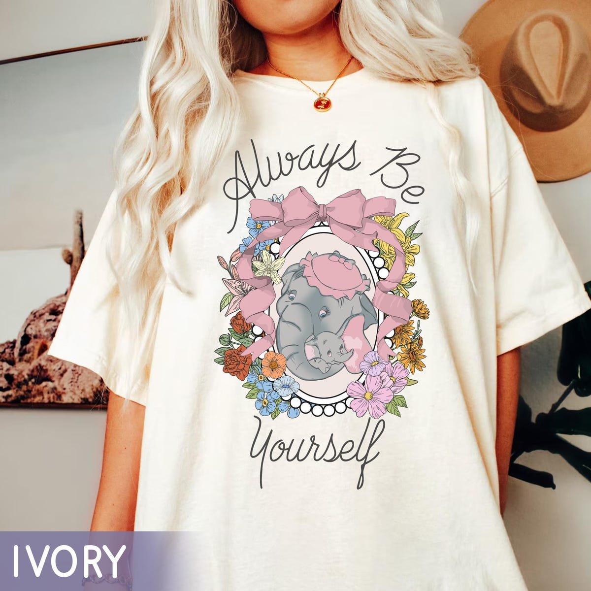 Disney Dumbo And Mrs. Jumbo Floral Shirt Mother's Day Gift