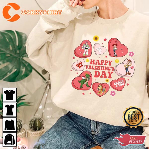 Disney Happy Valentine’s Day Pixar Toy Story Valentine Sweatshirt