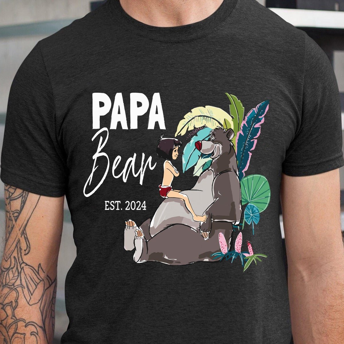 Disney Jungle Book Dad Son Shirt Mowgli Baloo Father's Day Gift 2024