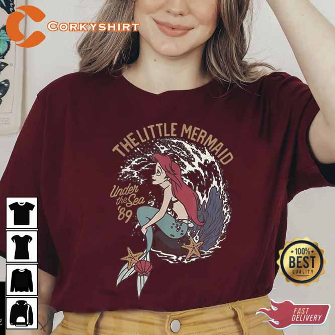 Disney The Little Mermaid Ariel Under The Sea ’89 T-shirt