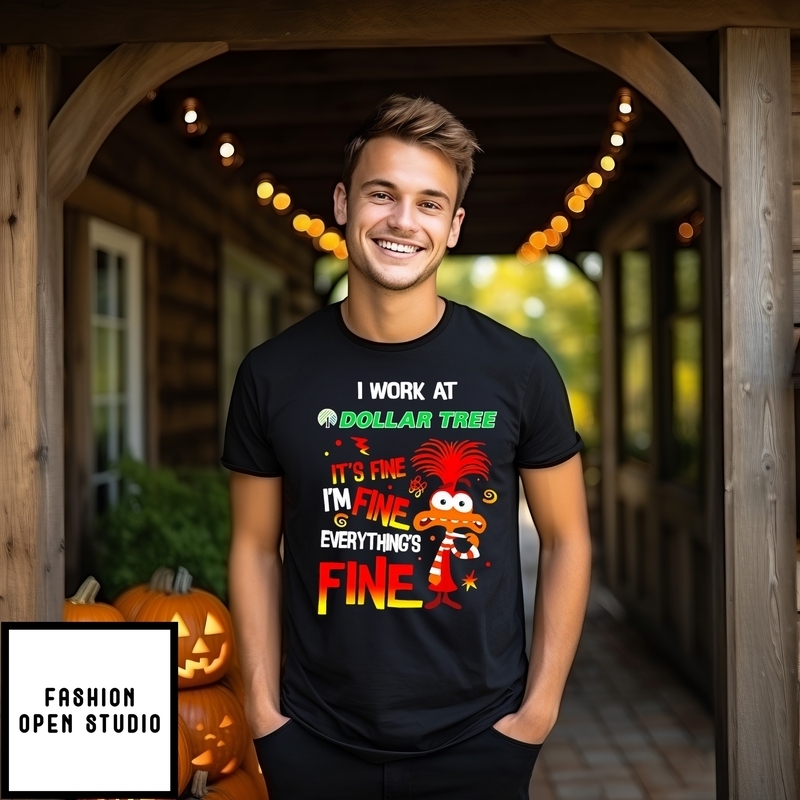 Dollar Tree It’s Fine Everything Is Fine Anxiety T-shirt