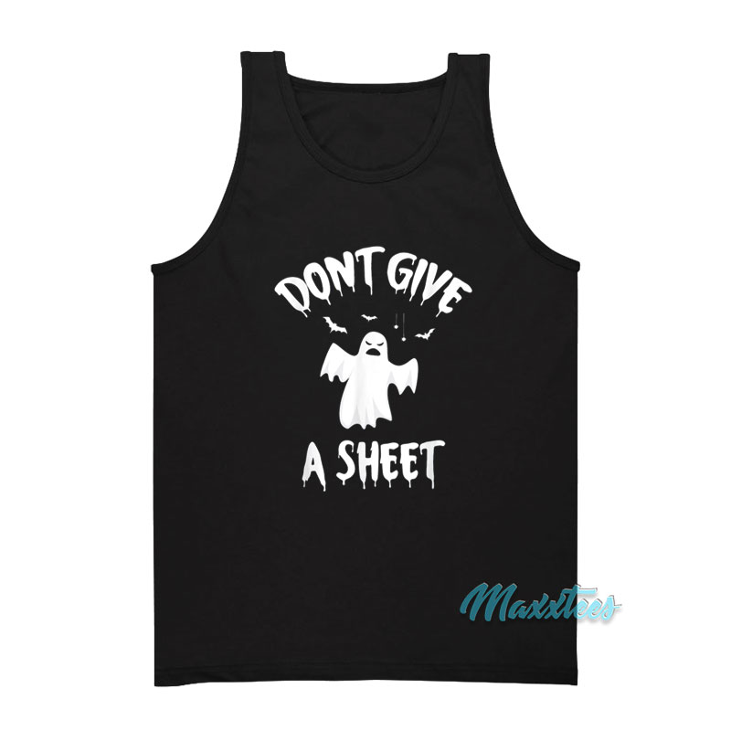 Don't Give A Sheet Halloween Ghost Pun Tank Top