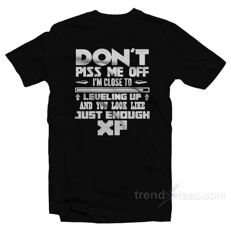 Don't Piss Me Off I'm Close To Leveling Up And You Look Like Just Enough Experience T-shirt