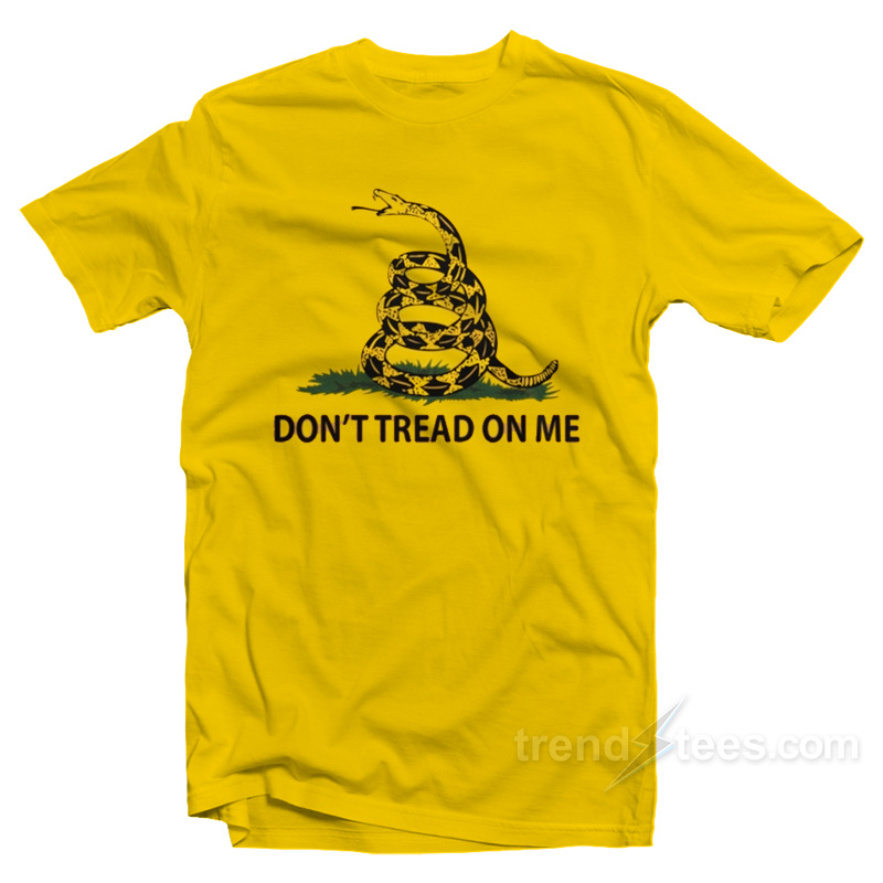 Don't Tread On Me Gadsden Flag Gold T-shirt