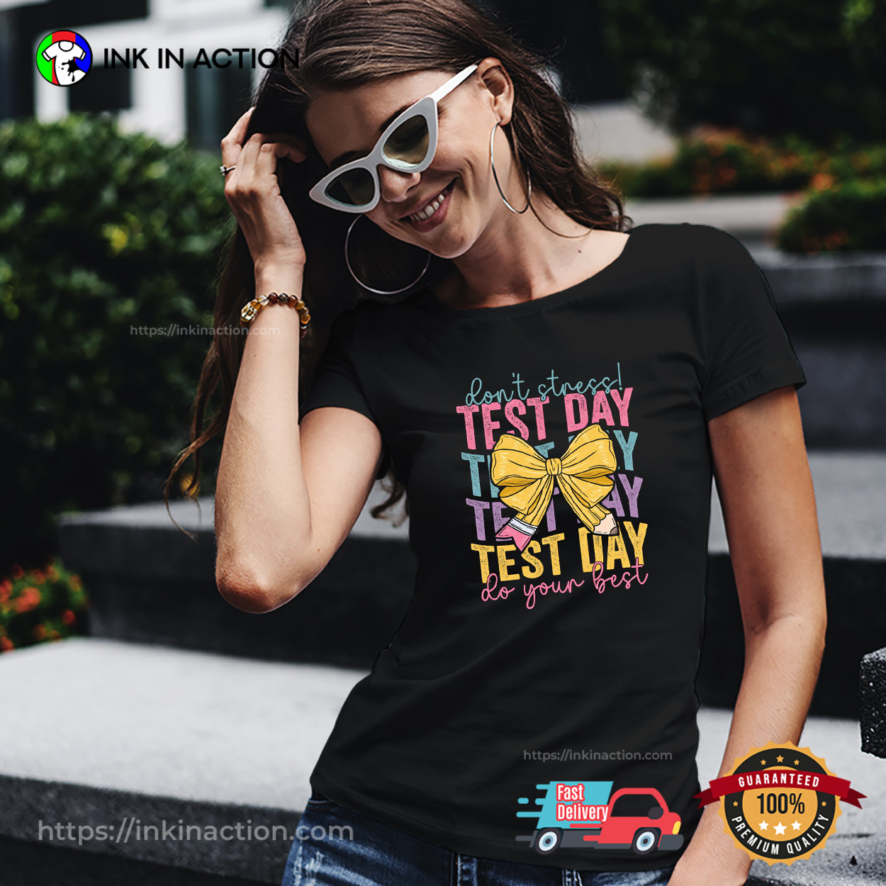 Don’t Stress Do Your Best,coquette Bow Pencil Test Day T-shirt