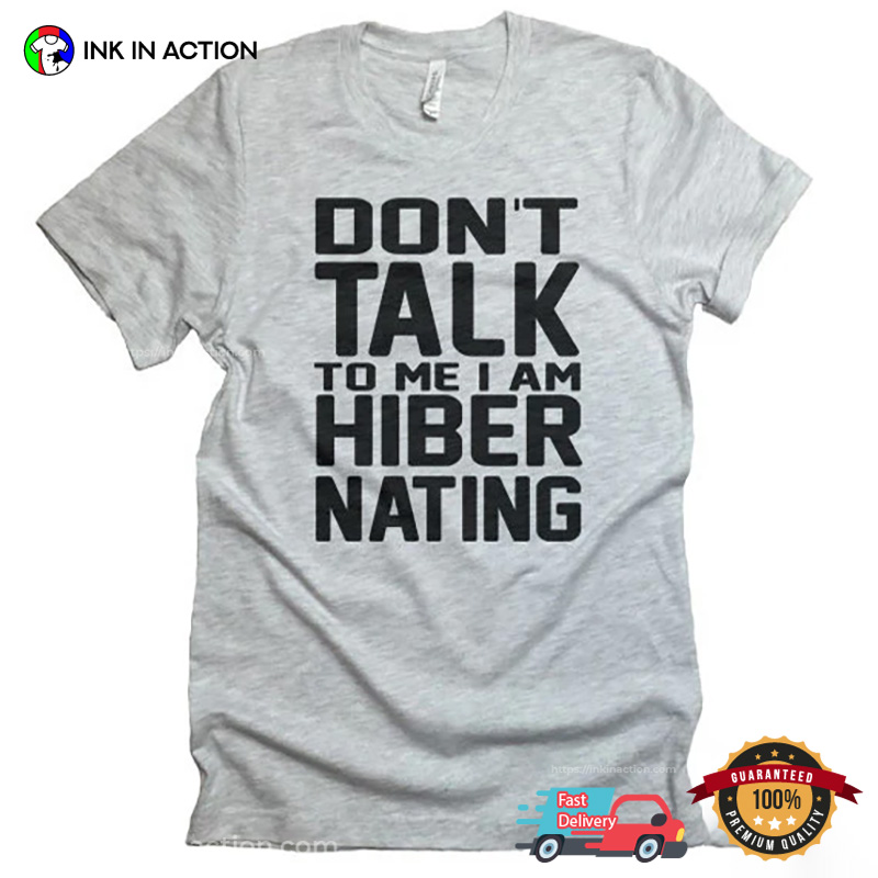 Don’t Talk To Me I Am Hibernating Funny Relaxation Day T-shirt