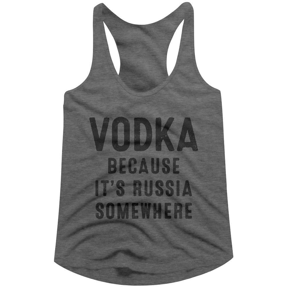 Drunk Society Vodka Because It's Russia Somewhere Tank Top
