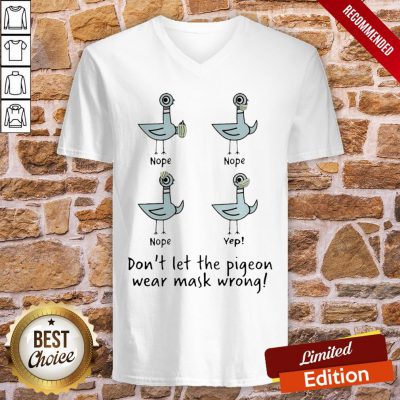 Duck Face Mask Teacher Doesn't Let The Pigeon Wear Mask Wrong V-neck