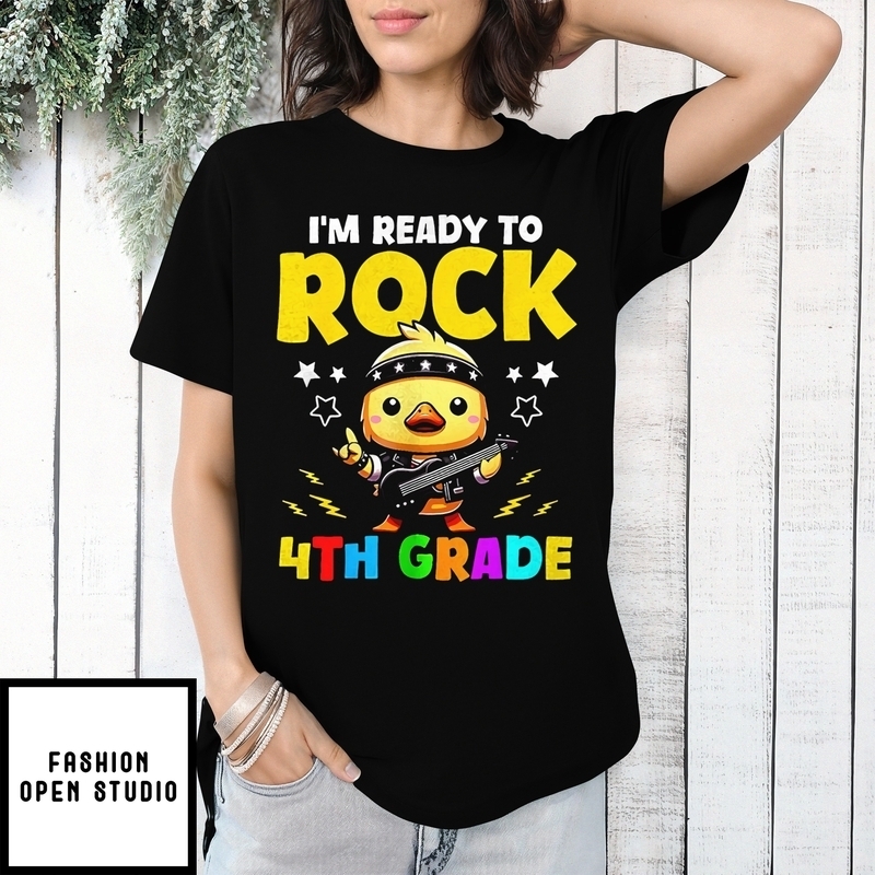 Duck I’m Ready To Rock 4th Grade T-shirt