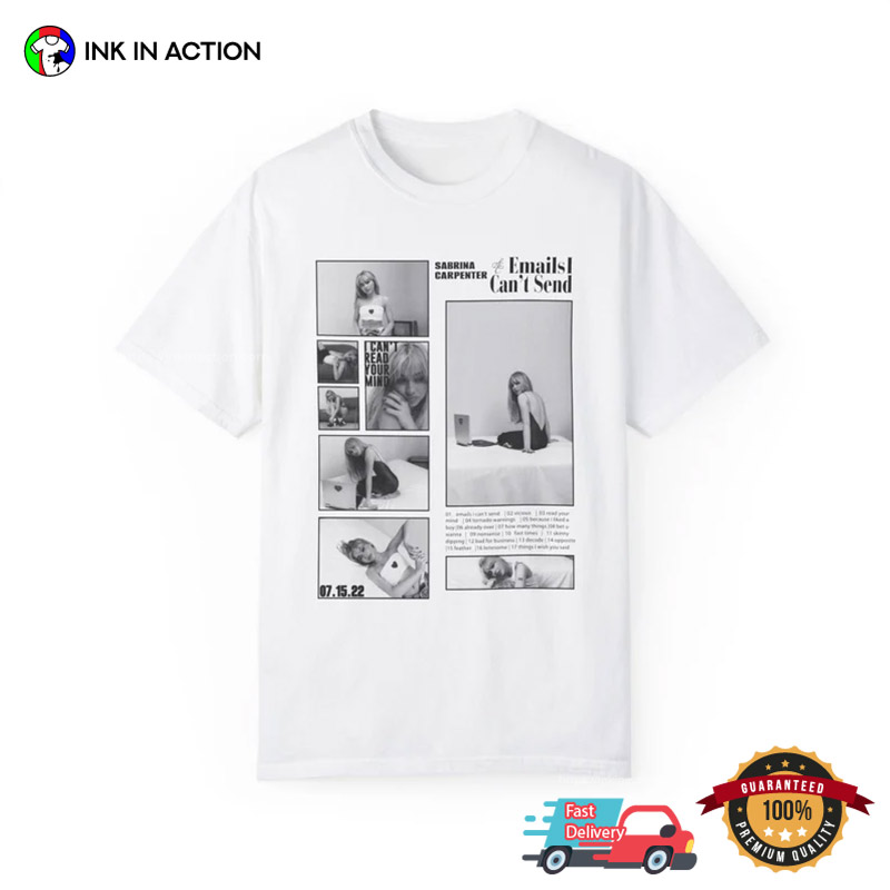 Emails I Can’t Send Tour 2024 Tee, Sabrina Carpenter Merch