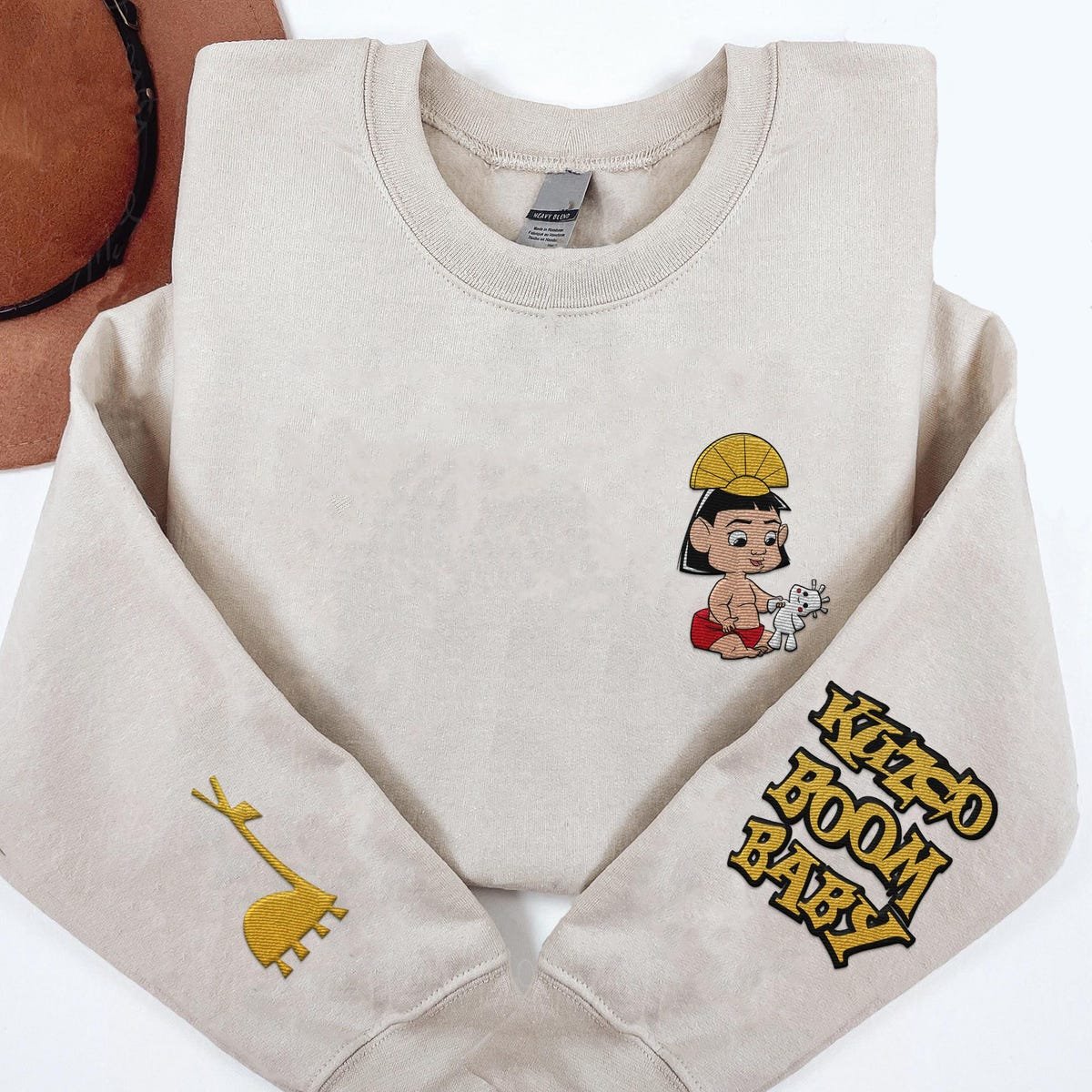 Embroidered Kuzco Boom Baby Sweatshirt Emperor's New Groove Crewneck