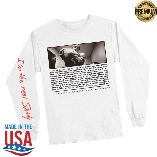Eminem Shop Merch I’m The Real Slim Shady Longsleeve (white)