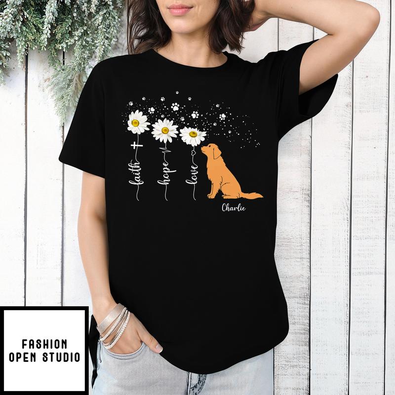 Faith Hope Love Flower – Personalized Custom Unisex T-shirt