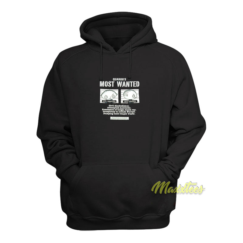Family Guy Stewie Griffin Quahog's Most Wanted Hoodie