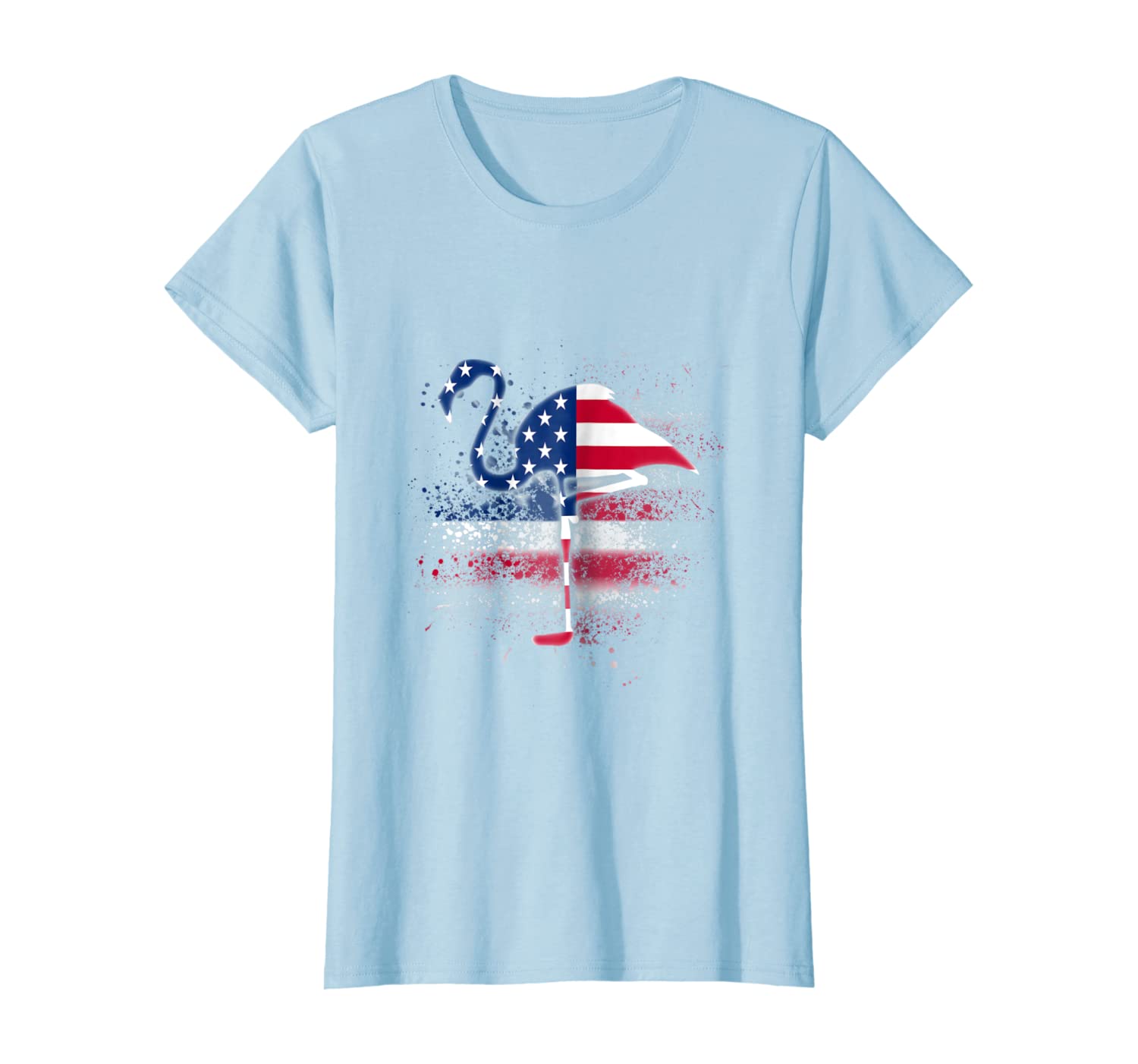 Flamingo Independence Day Shirt Patriotic Us Flag Unisex Tshirt