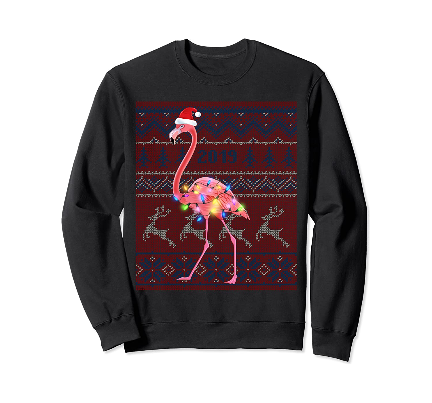 Flamingo Lover Gifts Flamingo Ugly Sweater Christmas Xmas Sweatshirt