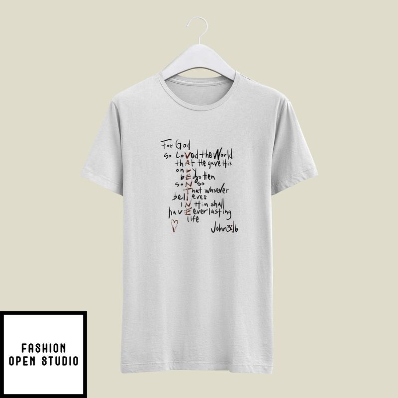 For God So Loved Valentine’s Day Casual Print T-shirt