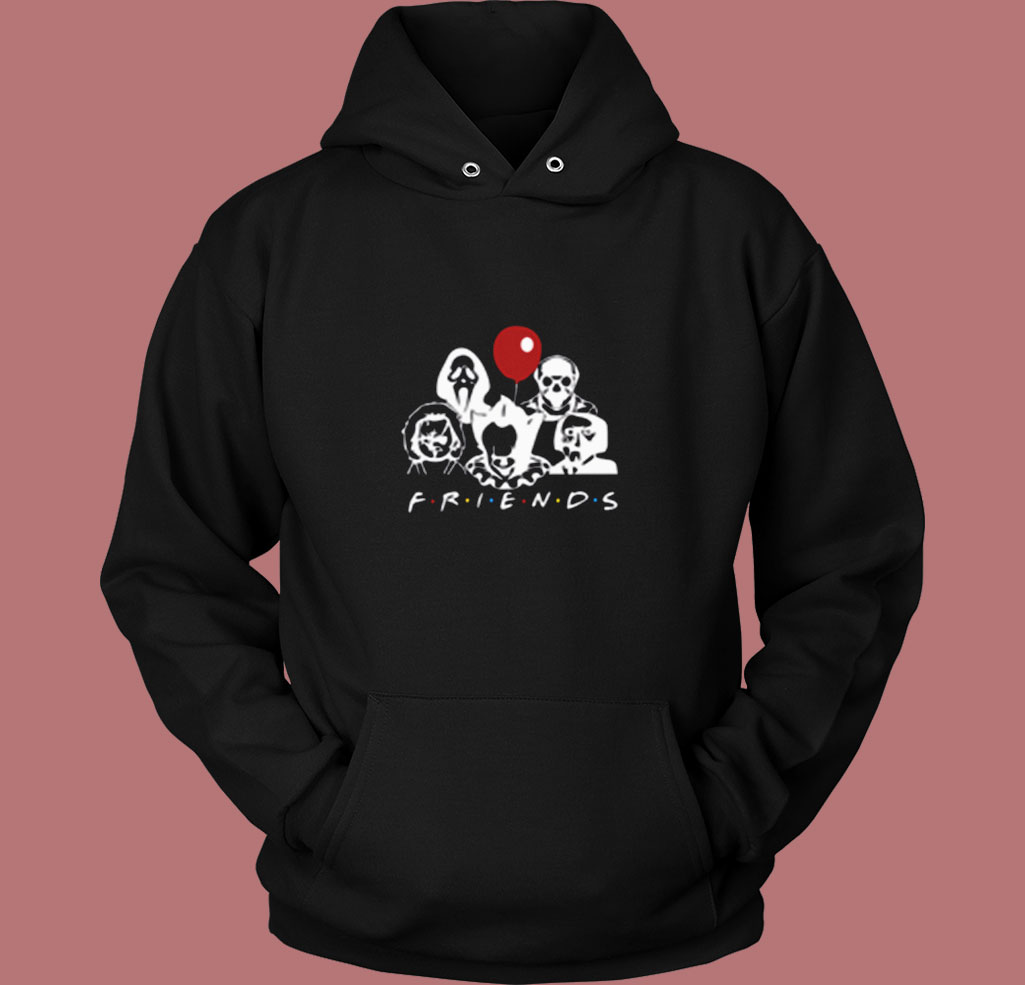 Friends Michael Myers Pennywise & Chucky Vintage Hoodie