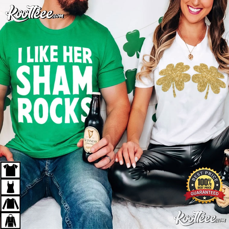 Funny Shamrocks St Patrick’s Day Couple Shirts