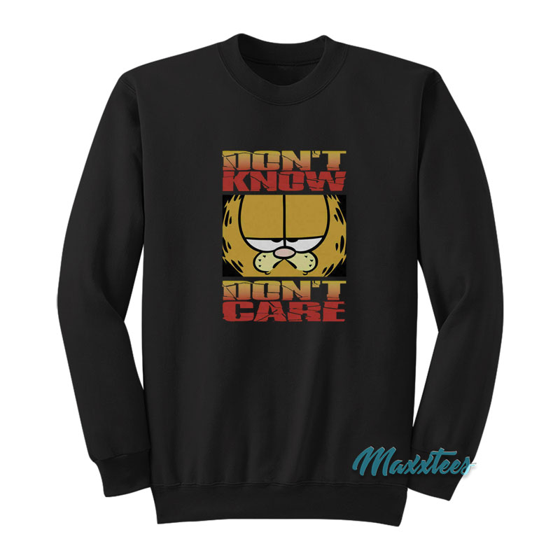 Garfield Don't Know Don't Care Sweatshirt