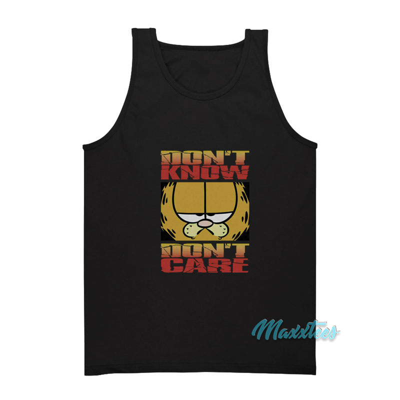 Garfield Don't Know Don't Care Tank Top