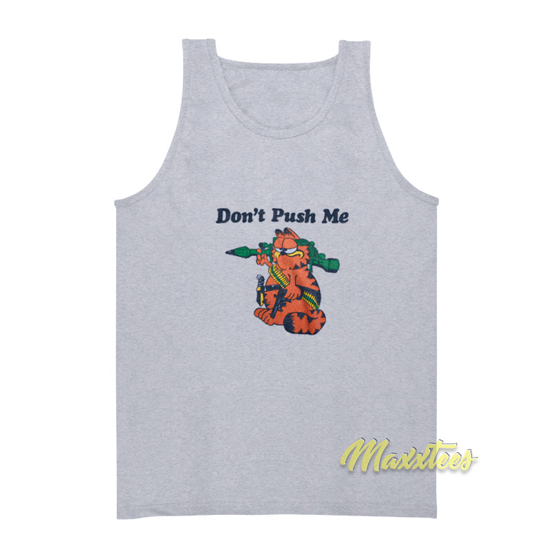 Garfield Rocket Launcher Don't Push Me Tank Top