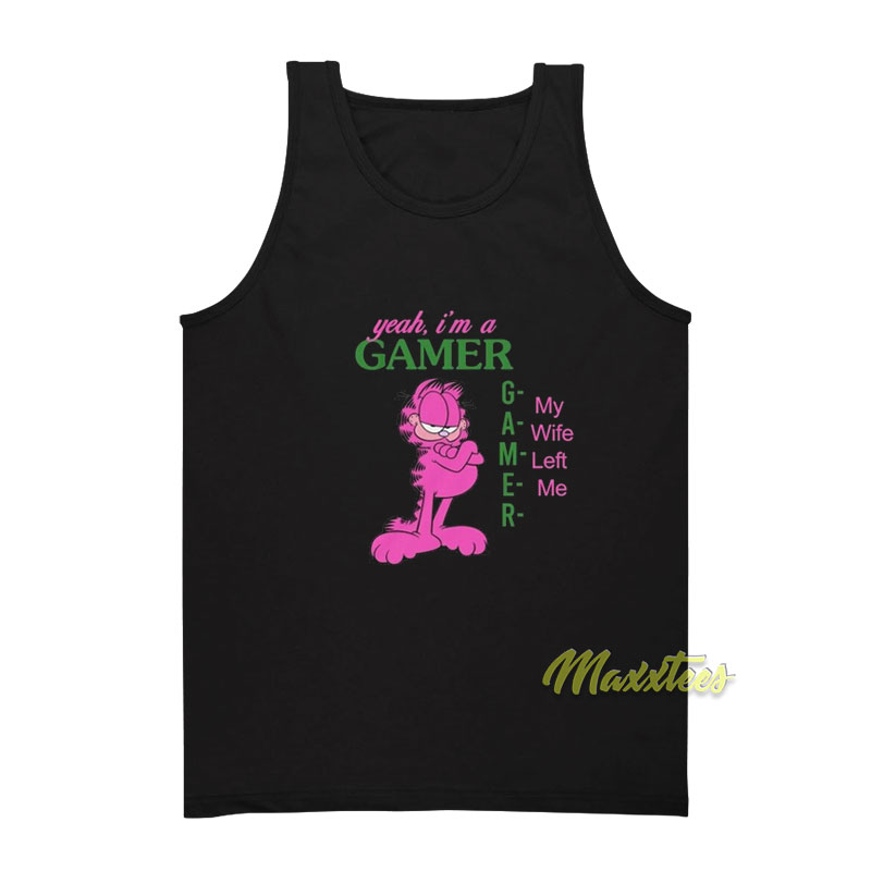 Garfield Yeah I'm A Gamer Tank Top