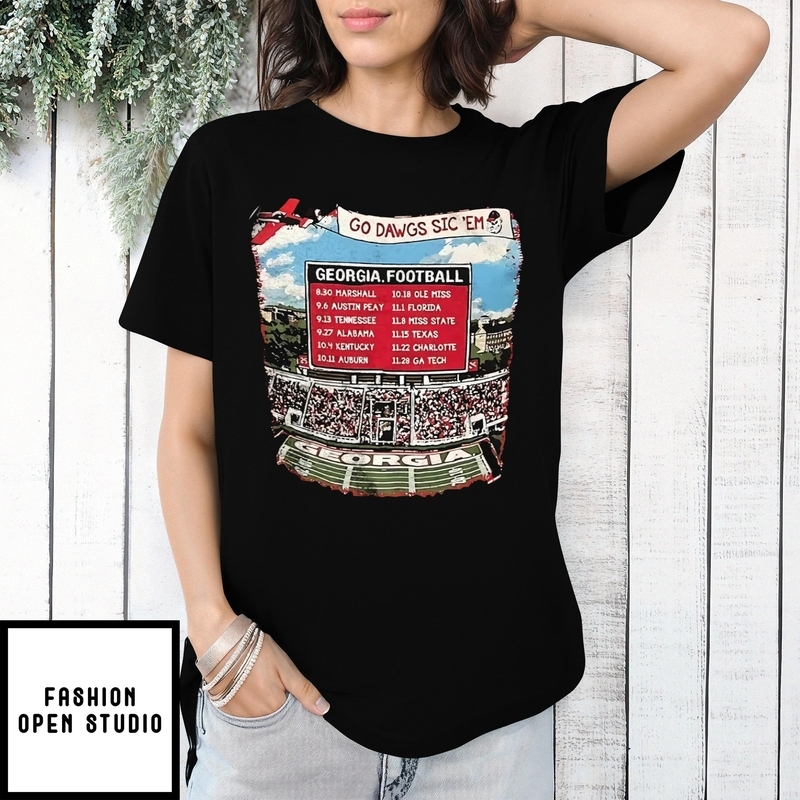 Georgia Bulldogs Go Dawgs Sic ‘em Vintage Graphic T-shirt
