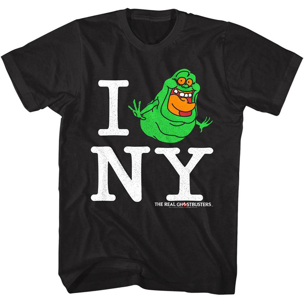 Ghostbusters Slimer Loves Nyc Men's T Shirt
